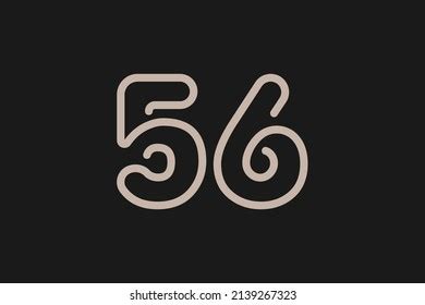 Number 56 Logo Monogram Number 56 Stock Vector (Royalty Free) 2139267323 | Shutterstock