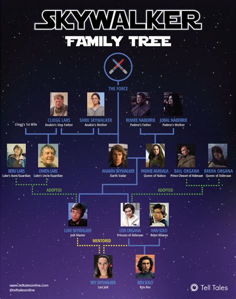 Star Wars - Skywalker Family Tree Explained [Infographic]