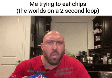 bald guy eating chips Memes - Imgflip