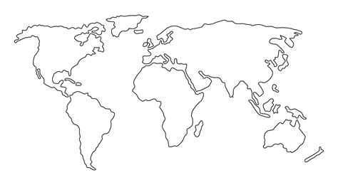 World Map Colour In World Map Outline World Map Printable Blank | Porn ...