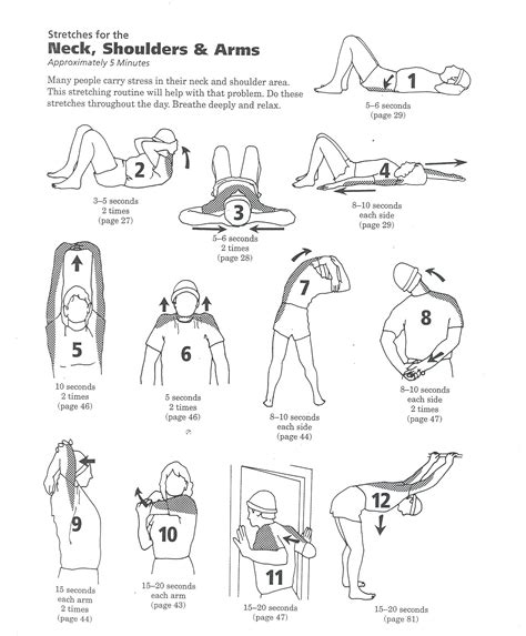 Stretching Exercises For Sore Neck And Shoulders - Exercise Poster