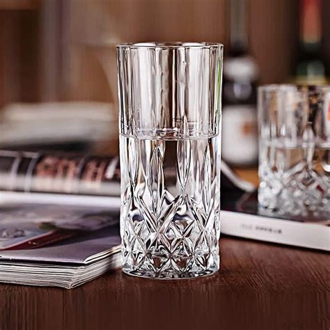 Buy Crystal Highball Glasses, Glass Drinking Glasses [Set of 6] for Water, Juice, , Wine, and ...