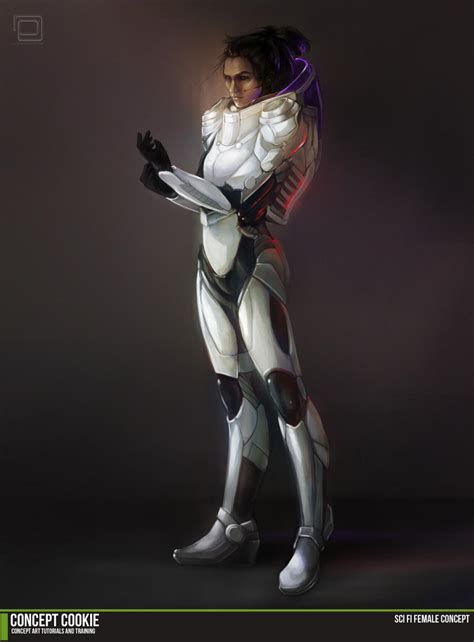 Concept Art Tutorial: Sci-Fi Female by ConceptCookie on DeviantArt