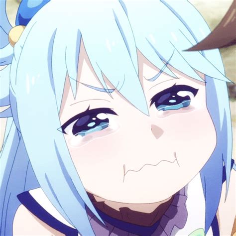 Aqua crying | Aqua | Know Your Meme