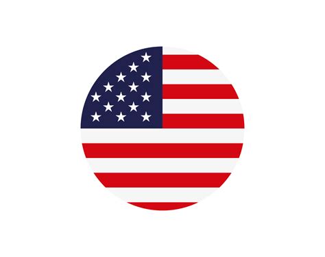 Flag of the United States of America. American flag vector image. Circle shape. 5568121 Vector ...