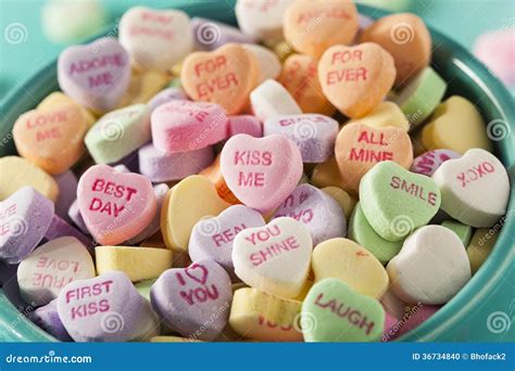 Candy Conversation Hearts for Valentine S Day Stock Photo - Image of hearts, sweet: 36734840