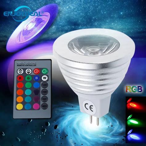 MR16 3W RGB LED Light Spot Light Bulb 16 Color Changing Wireless IR Remote Control LED Spotlight ...