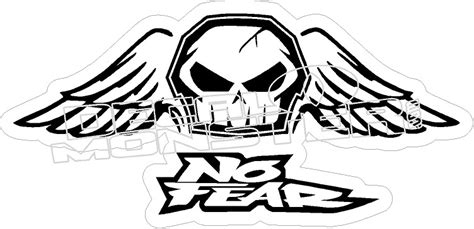 No Fear Flying Skull Decal Sticker - DecalMonster.com