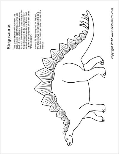 Cretaceous Dinosaurs | Free Printable Templates & Coloring Pages | FirstPalette.com