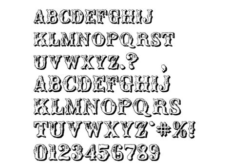 Decorative line borders western font free download