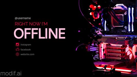 Twitch Offline Banner Template - Mediamodifier