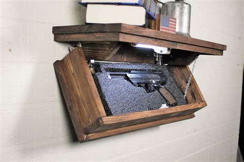 Floating Shelf With Hidden Gun Storage and Personalized Key - Etsy