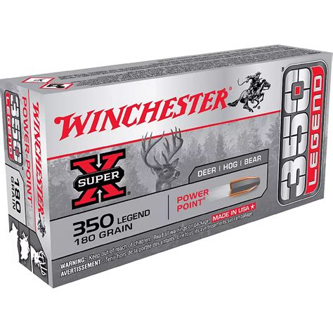 Winchester Super X 350 Legend 180-Grain Rifle Ammunition - 20 Rounds | Academy