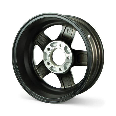 Aluminum Matte Black Boat Trailer Wheel 14 inch 5 Lug 5 on 4 1/2 Rim