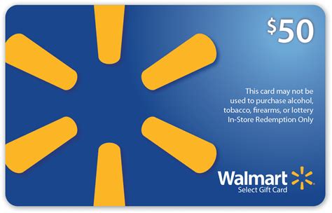 Charitable $50 Walmart Gift Card (Alcohol/Tobacco/Lottery/Firearms ...