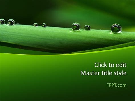 Free Green Leaf PPT Template - Free PowerPoint Templates