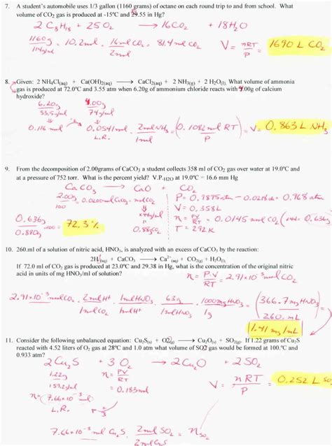 Stoichiometry Problems Worksheets