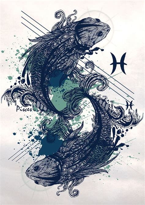 Zodiac Signs Illustrations on Behance Mais Astrology Pisces, Zodiac Signs Pisces, Zodiac Art ...