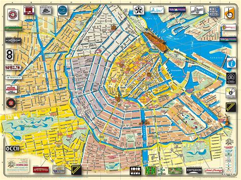 Map of Amsterdam, The Netherlands