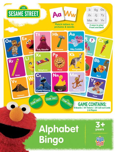 MasterPieces Kids Games - Sesame Street Alphabet Bingo - Walmart.com