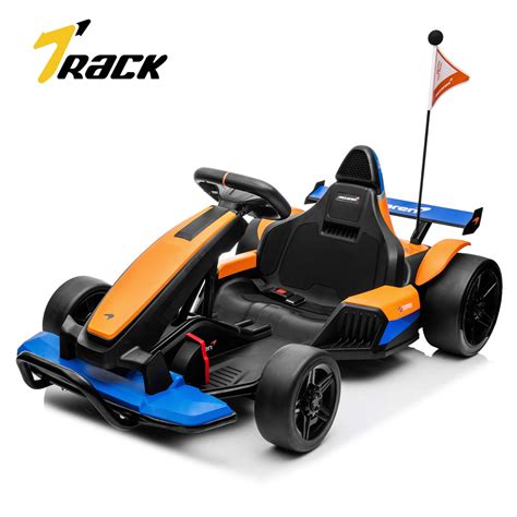 Track 7 Kids Electric Go Kart, 24V McLaren Electric Go Kart, LED Light & Racing Flag, for Age 6 ...