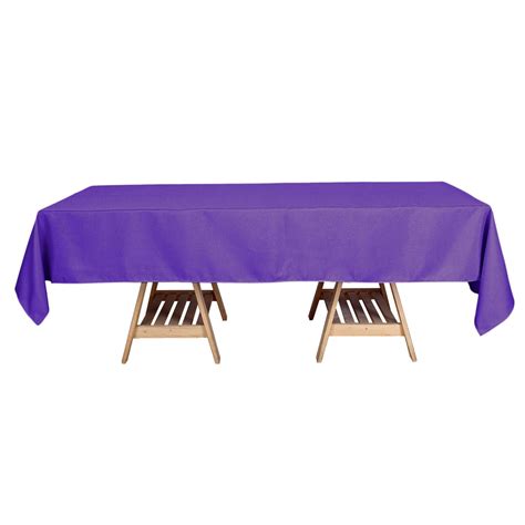 60"x102" PURPLE Polyester Rectangular Tablecloth | TableclothsFactory