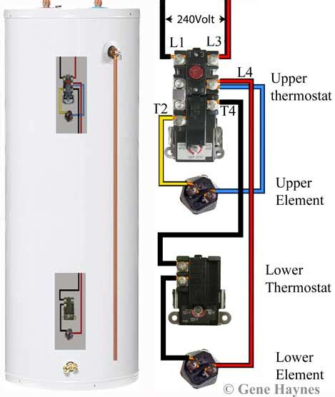 Electric Water Heater Upper Thermostat Wiring