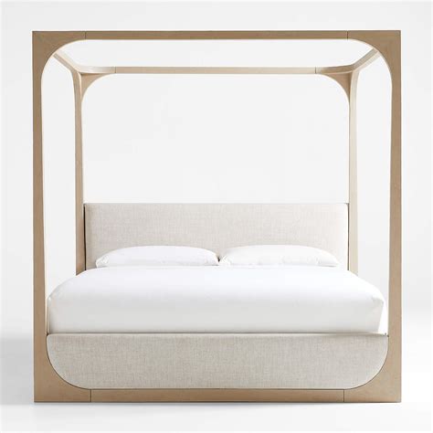 Escondido Acacia Wood Canopy King Bed Frame + Reviews | Crate & Barrel Canada