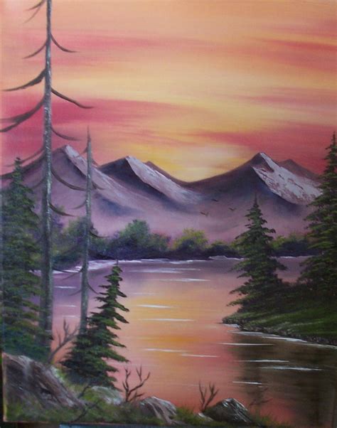 Sunset Mountain . Paintings for sale. FB paint with vicki, Easel as 1,2 ...