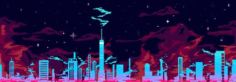 Pixel Cityscape by SproutingTime on Newgrounds