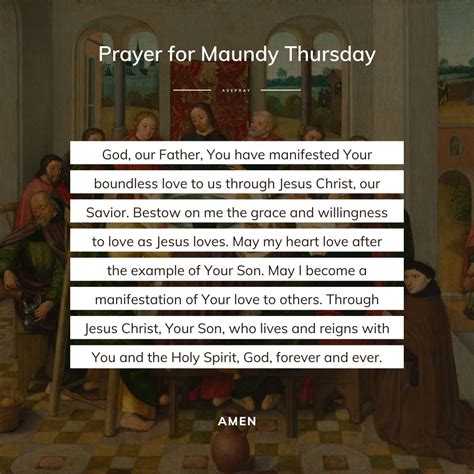 Prayer for Maundy Thursday