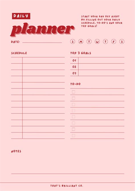 Feel free to use this aesthetic daily planner free template to set up your goals for the day. We ...