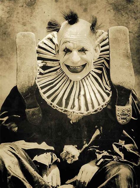 Creepy scary clown photo vintage circus photo weird strange