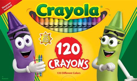 Bulk Crayola Crayon Mega Box, 120 Different Colors, Bonus Sharpener