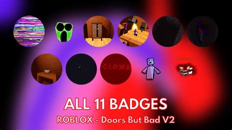 How to get ALL 11 BADGES in ROBLOX - DOORS But Bad V2 (TUTORIAL) - YouTube