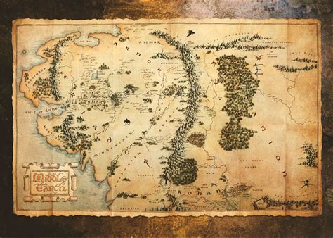 'Hobbit Middle-Earth Map' Poster, picture, metal print, paint by Middle-Earth | Displate