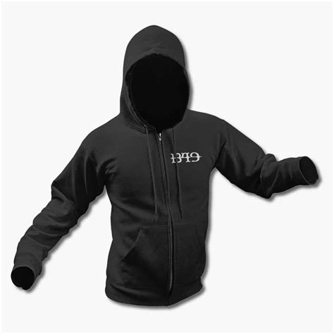 1349 Zip Up Hoodie, 1349 Logo Black Zipper Hooded Sweatshirt, Black Metal Merchandise – Metal ...