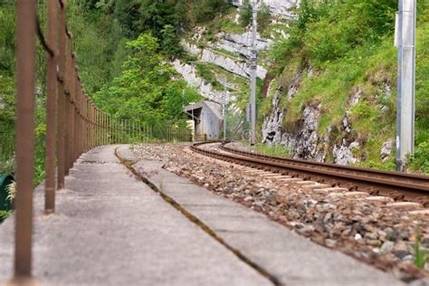 Empty Railroad Tracks Leading into a Dark Tunnel Stock Photo - Image of station, long: 193594316