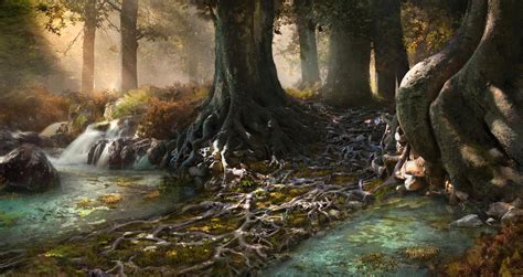 Elven forest by AresDerio on DeviantArt