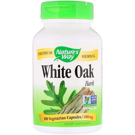 Nature's Way, White Oak Bark, 480 mg, 100 Vegetarian Capsules | By iHerb