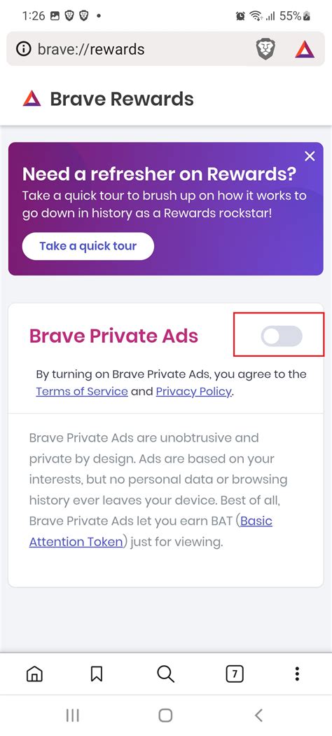 [Android] - Brave Rewards switch style/color is different in brave ...