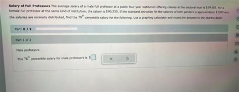 Solved Salary of Full Professors The average salary of a | Chegg.com