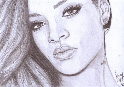 My Rihanna drawing Unique Drawings, Love Drawings, Art Drawings ...