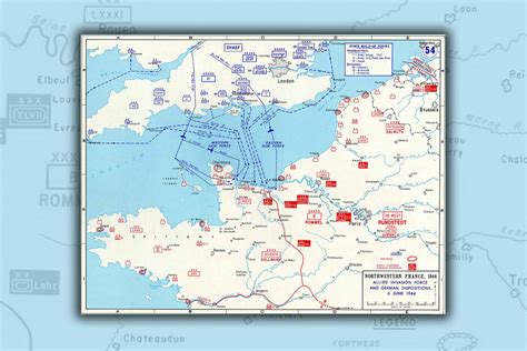 24"x36" Gallery Poster, D-day map assault routes into Normandy. operation overlord - Walmart.com ...