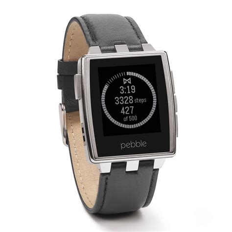 Pebble Steel Smartwatch (Brushed Stainless) 401SLR B&H Photo