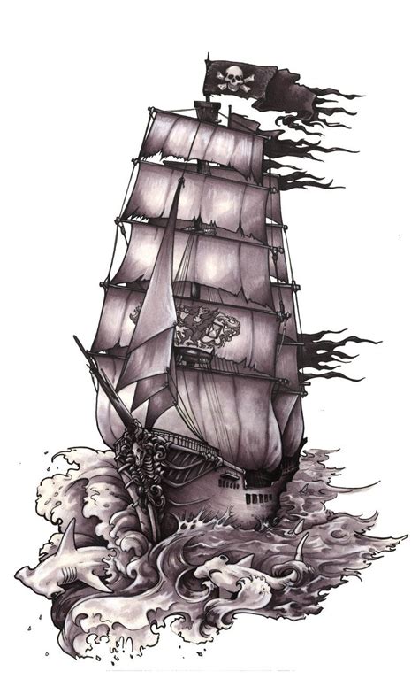 Pirate Ship Tattoos on Pinterest | Ship Tattoos, Nautical Tattoos and ...