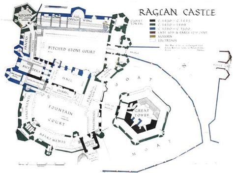 Raglan Castle Layout and Floor Plan