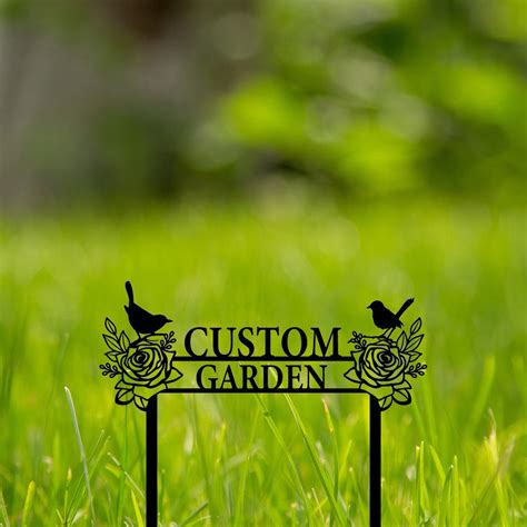 Custom Garden Metal Signs-metal Garden Stake Signs-personalized Garden Metal Art-metal Yard Art ...