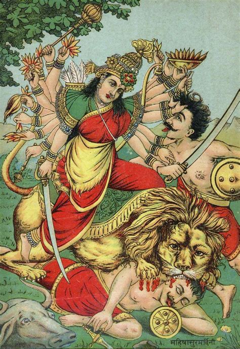 Image: Durga Mahishasura-mardini, the slayer of the buffalo demon