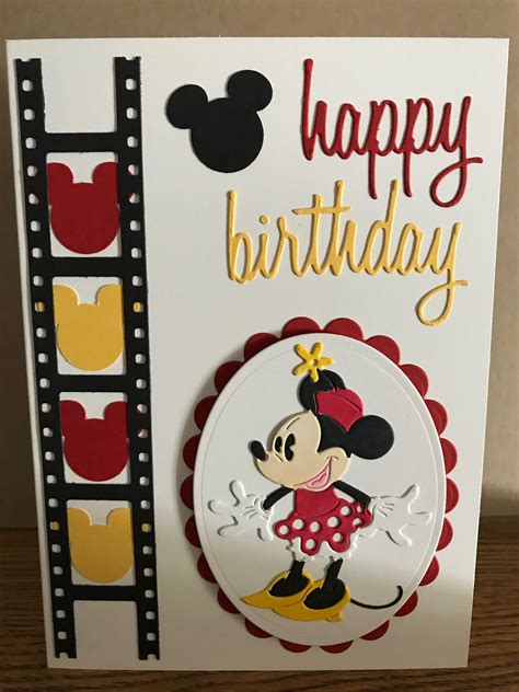 Minnie Mouse birthday card | Minnie mouse birthday, Birthday cards, Crafts